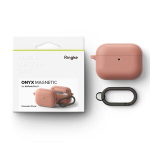 Ringke Onyx Magnetic MagSafe dėklas skirtas Apple AirPods Pro 3 - rožinės spalvos - Image 7