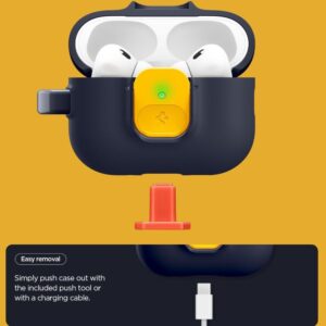 Spigen Nano Pop dėklas skirtas Apple AirPods Pro 3 - mėlynos spalvos ir geltonos spalvos - Image 3