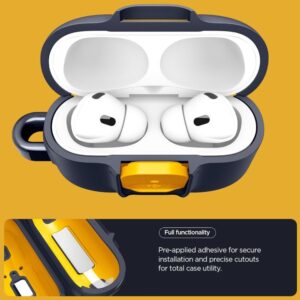 Spigen Nano Pop dėklas skirtas Apple AirPods Pro 3 - mėlynos spalvos ir geltonos spalvos - Image 5