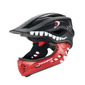 Rockbros TT-32005 Shark Children's Bike Helmet with Detachable Jaw Size M (54-58) - Black