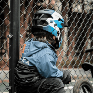 Rockbros TS-61 10110061001 Children's Bike Helmet with Detachable Chin Size S (48-54) - Blue - Image 6