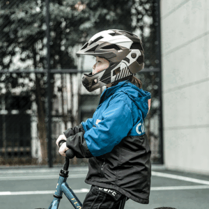 Rockbros TS-61 10110061006 Children's Bike Helmet with Detachable Chin Size M (54-57) - Gray - Image 3