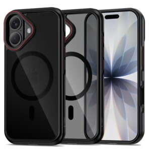 Tech-Protect MagHybrid MagSafe dėklas skirtas Apple iPhone 17 - juodos spalvos ir raudonos spalvos