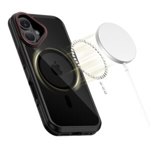 Tech-Protect MagHybrid MagSafe dėklas skirtas Apple iPhone 17 - juodos spalvos ir raudonos spalvos - Image 3
