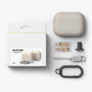 Ringke Silicone dėklas skirtas Apple AirPods Pro 3 - Beige - Image 6