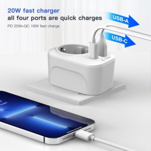 Tech-Protect TA100 UK Adapter - baltos spalvos - Image 5