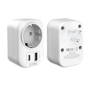 Tech-Protect TA100 US Adapter - baltos spalvos - Image 2