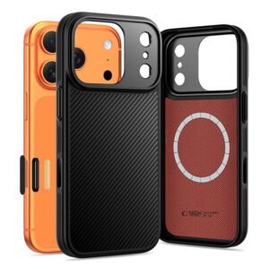 Tech-Protect Kevlar Aramid MagSafe dėklas skirtas Apple iPhone 17 Pro Max - juodos spalvos