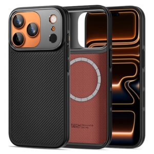 Tech-Protect Kevlar Aramid MagSafe dėklas skirtas Apple iPhone 17 Pro - juodos spalvos - Image 4