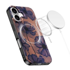 Tech-Protect Lamano MagSafe dėklas skirtas Apple iPhone 16 - rudos spalvos-violetinės spalvos - Image 5