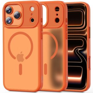 Tech-Protect MagMat MagSafe dėklas skirtas Apple iPhone 17 Pro - oranžinės spalvos