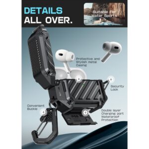Supcase Unicorn Beetle Pro MagSafe IP68 dėklas skirtas Apple AirPods Pro 3 - juodos spalvos - Image 6