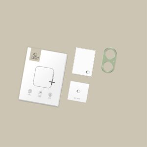 Tech-Protect Camalloy Fit+ Camera Glass skirtas Apple iPhone 17 - Green - Image 5