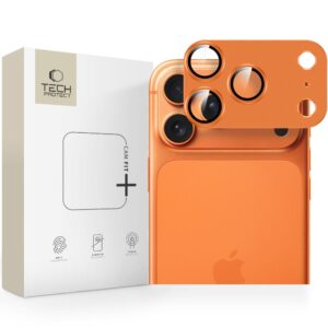 Tech-Protect Camfull Fit+ Camera Lens Glass for iPhone 17 Pro - Orange