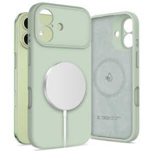 Tech-Protect Silicone MagSafe dėklas skirtas Apple iPhone 17 - žalios spalvos