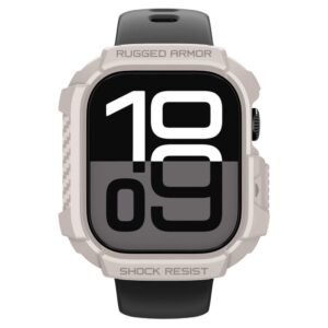 Spigen Rugged Armor dėklas skirtas Apple Watch 42mm - Beige - Image 6