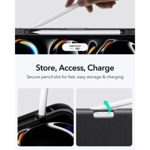 ESR Flip Hybrid dėklas skirtas Apple iPad Pro 11” 5 / 6 / 2024-2025 - juodos spalvos - Image 3