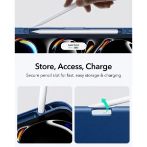 ESR Flip Hybrid dėklas skirtas Apple iPad Pro 13” 7 / 8 / 2024-2025 - mėlynos spalvos - Image 3