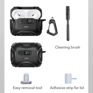 ESR Cyber FlickLock MagSafe dėklas skirtas Apple AirPods Pro 3 - juodos spalvos - Image 7