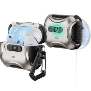 ESR Cyber ​​FlickLock MagSafe case for Apple AirPods Pro 3 - sidabro spalvos