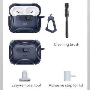 ESR Cyber ​​FlickLock MagSafe dėklas skirtas Apple AirPods Pro 3 - mėlynos spalvos - Image 6