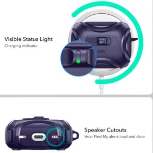 ESR Cyber ​​FlickLock MagSafe dėklas skirtas Apple AirPods Pro 3 - violetinės spalvos - Image 2