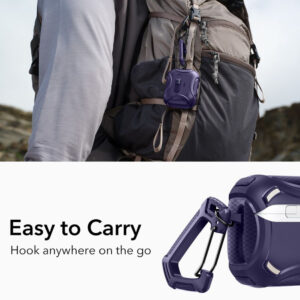 ESR Cyber ​​FlickLock MagSafe dėklas skirtas Apple AirPods Pro 3 - violetinės spalvos - Image 3