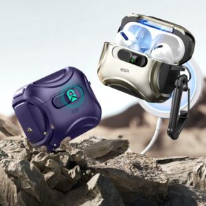 ESR Cyber ​​FlickLock MagSafe dėklas skirtas Apple AirPods Pro 3 - violetinės spalvos - Image 4