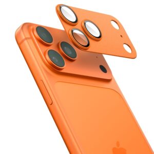 Spigen Optik Pro XL Camera Lens Glass for iPhone 17 Pro - Orange - Image 3