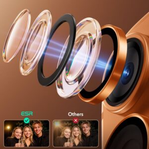 ESR Armorite Camera Lens Glass for iPhone 17 Pro / Max / 15 Pro / Max / 16 Pro / Max / 17 Pro / Max - Orange - Image 6