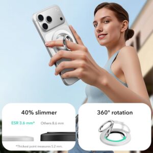 ESR Magnetic HaloLock MagSafe telefono laikiklis - baltos spalvos - Image 4