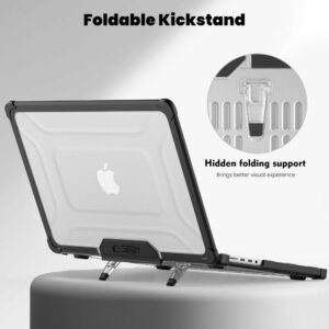 Tech-Protect SmartShell Pro dėklas skirtas Macbook Pro 14 M1 / M2 / M3 / M4 / M5 2021-2025 - black and transparent - Image 4