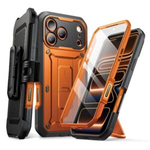 Supcase Unicorn Beetle Pro dėklas skirtas Apple iPhone 17 Pro - oranžinės spalvos