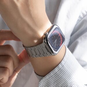 Ringke Metal One Air Bracelet for Apple Watch 8 / 9 / 10 / 11 / SE / Ultra (44 / 45 / 46 / 49 mm) - sidabro spalvos - Image 5