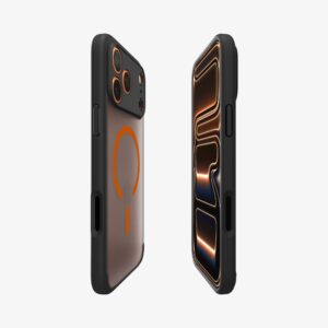 Spigen Ultra Hybrid MagSafe dėklas skirtas Apple iPhone 17 Pro Max - juodos spalvos and oranžinės spalvos - Image 6