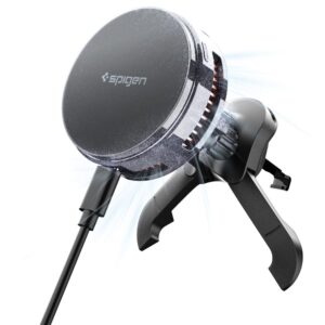 Spigen Essential EV25MFAQ Magnetic MagSafe Car Air Vent Mount - juodos spalvos