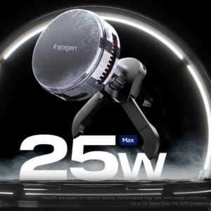 Spigen Essential EV25MFAQ Magnetic MagSafe Car Air Vent Mount - juodos spalvos - Image 3