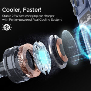 Spigen Essential EV25MFAQ Magnetic MagSafe Car Air Vent Mount - juodos spalvos - Image 4