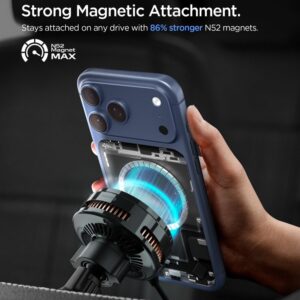 Spigen Essential EV25MFAQ Magnetic MagSafe Car Air Vent Mount - juodos spalvos - Image 5