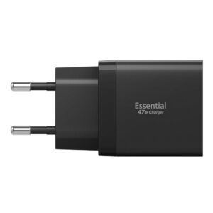 Spigen Essential EE472EU 2-port USC-C 47W wall charger - juodos spalvos - Image 3