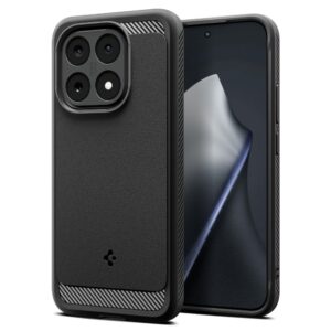 Spigen Rugged Armor dėklas skirtas Xiaomi 15T - juodos spalvos