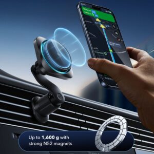 ESR OmniLock Qi2.2 Magnetic MagSafe Car Air Vent Mount - juodos spalvos - Image 3