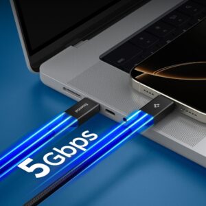 Spigen EB10010CC 100W 100 cm kabelis - juodos spalvos - Image 5