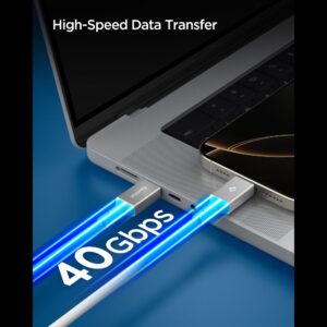 Spigen EB24012CC USB-C kabelis 240W 120cm - baltos spalvos - Image 4