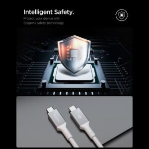 Spigen EB24012CC USB-C kabelis 240W 120cm - baltos spalvos - Image 7