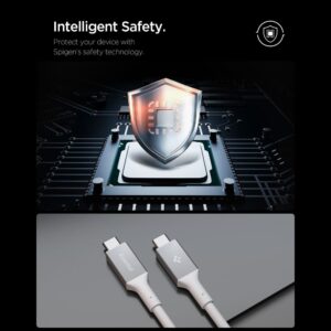 Spigen EB10020CC USB-C kabelis 100W 200cm - baltos spalvos - Image 6