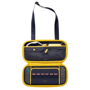 Spigen Nano Pop Pro Pouch for Nintendo Switch 2 - Navy Blue and Yellow - Image 2