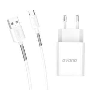 Wall charger Dudao A3EUT 2x USB with USB-C cable 12W (white) - Image 2