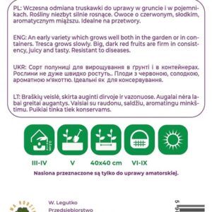 Sėklos, braškės TRESCA, 0.03 g - Image 2