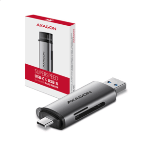 AXAGON CRE-SAC card reader, USB 3.2 Gen1 Type C + Type A, SD, microSD - Image 14